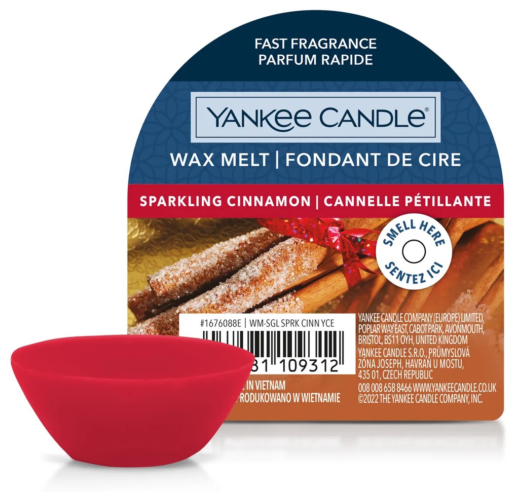 Sparkling Cinnamon, cera Yankee Candle per bruciatore