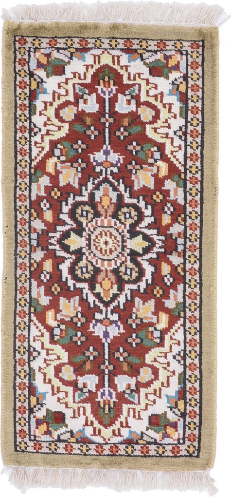 Agra Tappeto 60 x 30 (Indian) Annodato A Mano