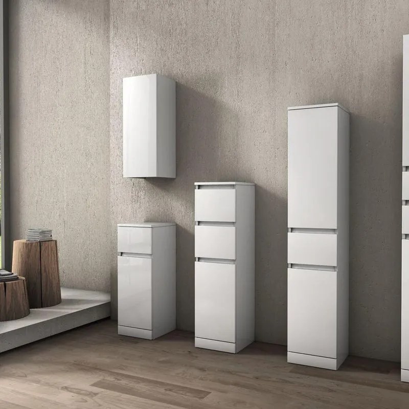 Colonna per mobile bagno Elise BADEN HAUS 2 cassetti 1 anta P 33.5 x L 30 x H 112 cm bianco