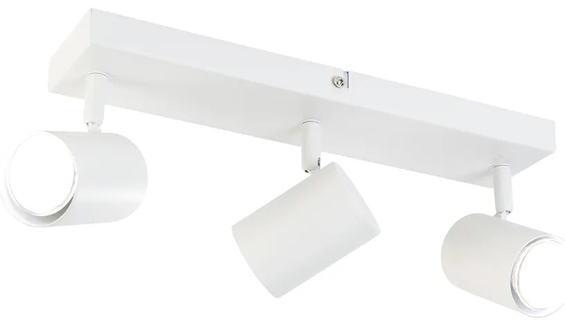 Plafoniera intelligente bianca rettangolare con 3 GU10 Wifi - Jeana