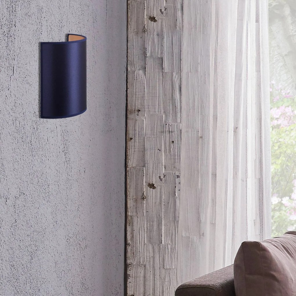 Euluna Applique in raso satinato, blu scuro/oro