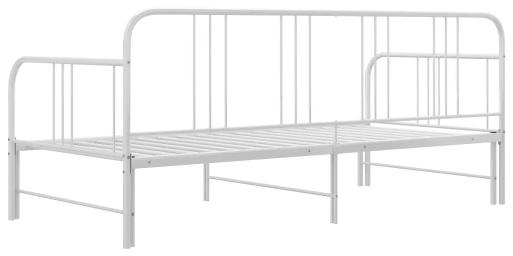 Telaio divano letto estraibile bianco in metallo 90x200 cm