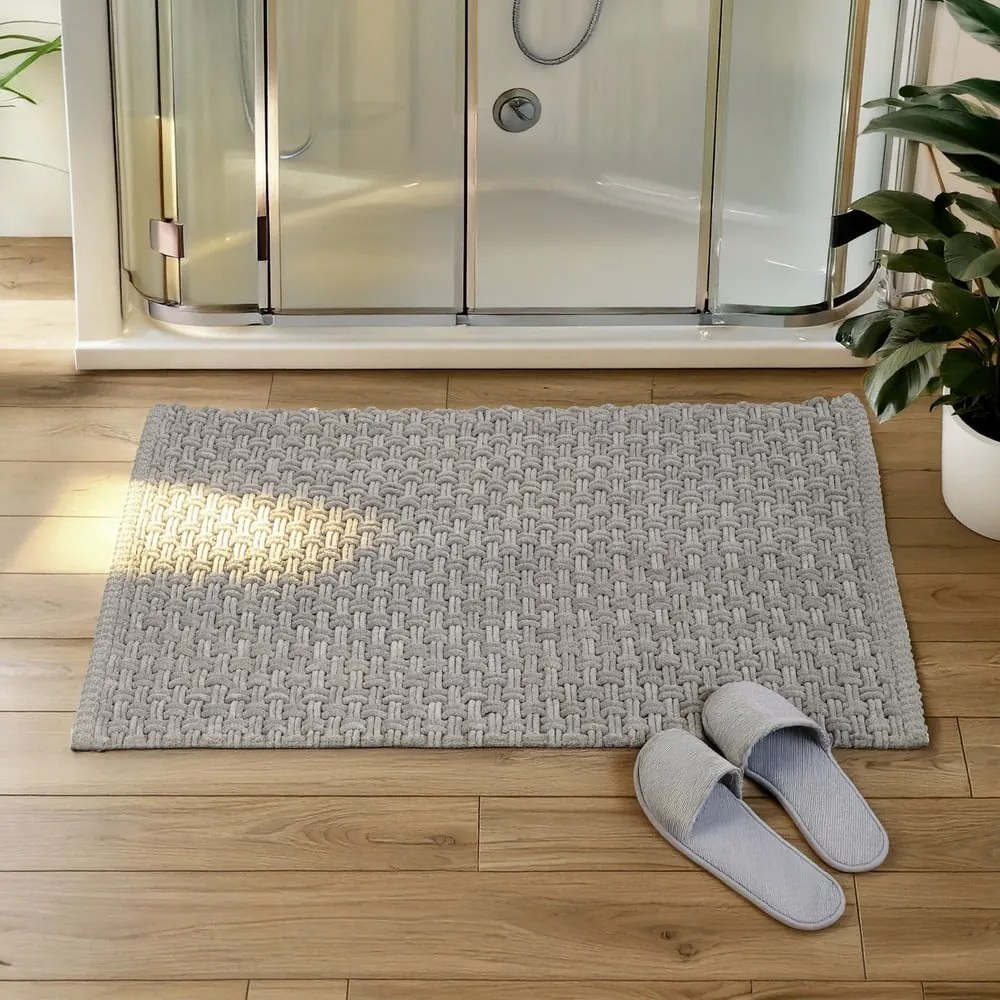 Tappetino per il bagno grigio in tessuto 50x80 cm Ecoli – Wenko