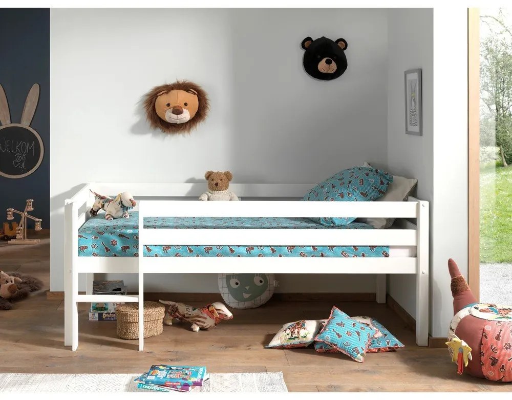 Letto rialzato per bambini bianco, 90 x 200 cm Pino - Vipack