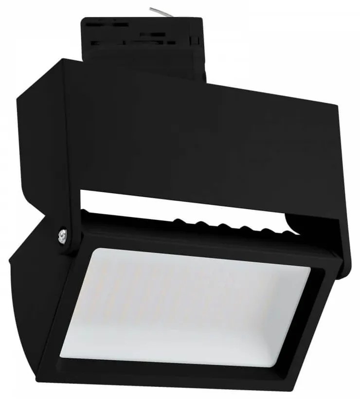 Faro LED 44W per Binario Trifase, 100°, Nero con driver Philips CRI92 Colore Bianco Caldo 3.000K