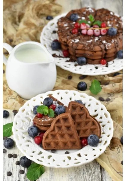 Heinner HWF-1000CR - Piastra per waffle 1000W/230V nera/rosa oro