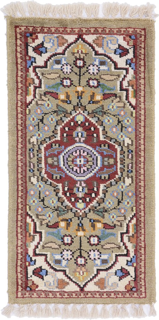 Agra Tappeto orientale 30 x 60 (Indian) Annodato A Mano