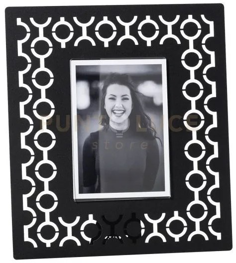 Portafoto di design mayfair grande nero in ferro  e polimetilmetacr...