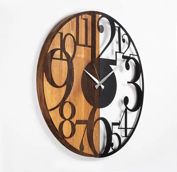 Orologio da parete diametro 56 cm 1xAA legno/metallo