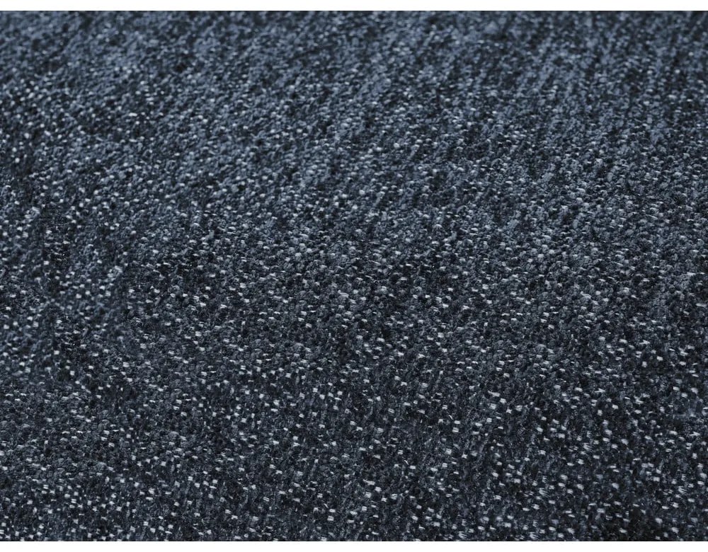 Divano angolare blu scuro allungabile e con contenitore (penisola a destra/a U) con rivestimento in ciniglia Everest – Bobochic Paris