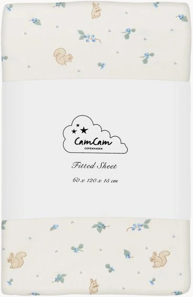 Lenzuolo con angoli in cotone organico Blueberries