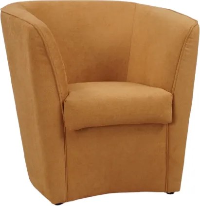 Poltrona imbottita moderna Giallo Ocra in tessuto antimacchia