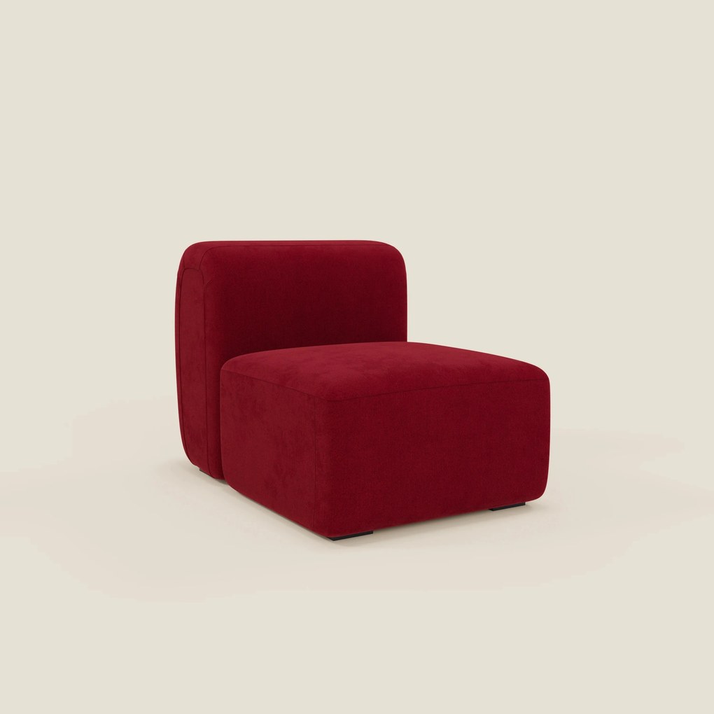 BonBon modulo centrale 70 cm – Poltrona o elemento componibile in tessuto smacchiabile T23 bordeaux