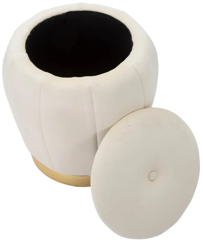 Sgabello in velluto crema Paris - Mauro Ferretti