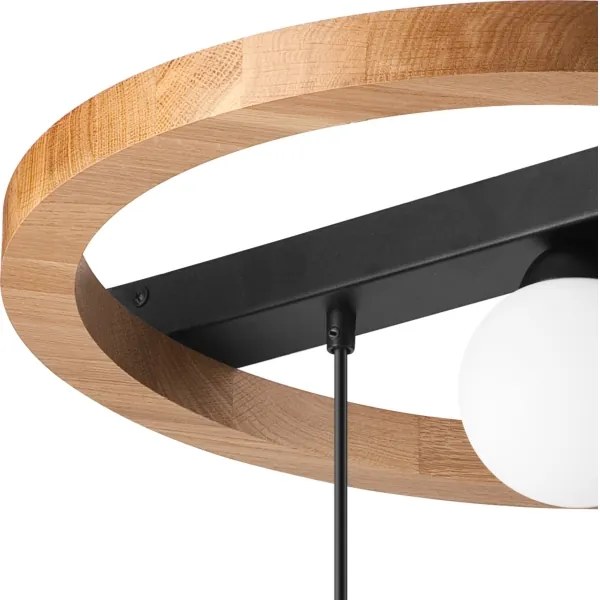 Lampadario a sospensione con filo OTIS 2xG9/5W/230V + 2xE27/15W/230V quercia