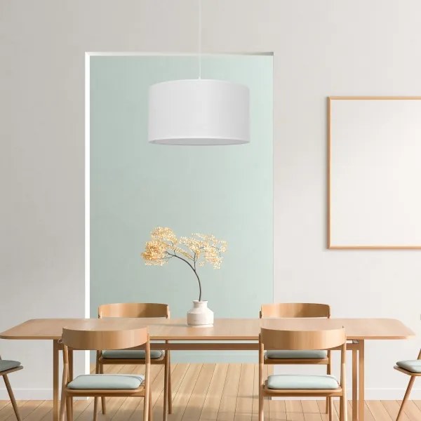 Lampadario su corda ALBA 1xE27/15W/230V d. 40 cm bianco