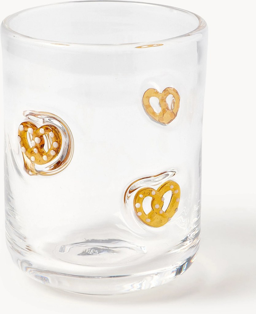 Set di 4 bicchieri con motivo pretzel Mira