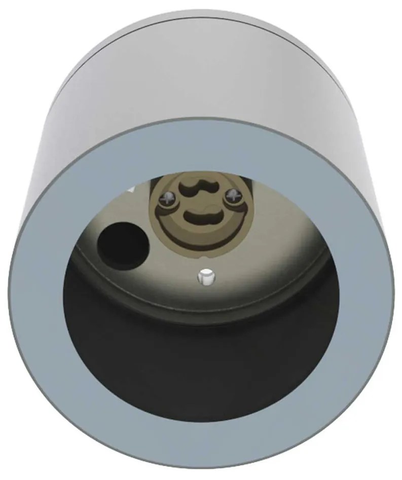 Applique da soffitto IP54 GU10 in Alluminio e Vetro - Grigia