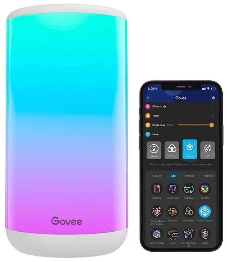 Govee - LED RGBIC Lampada da tavolo dimmerabile AURA 2 2200-6500K Wi-Fi Matter