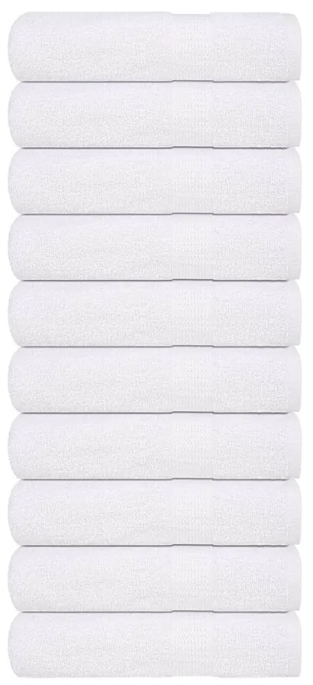 Asciugamani Doccia 10 Pz Bianchi 70x140 Cm 360 G/m² 100% Cotone /