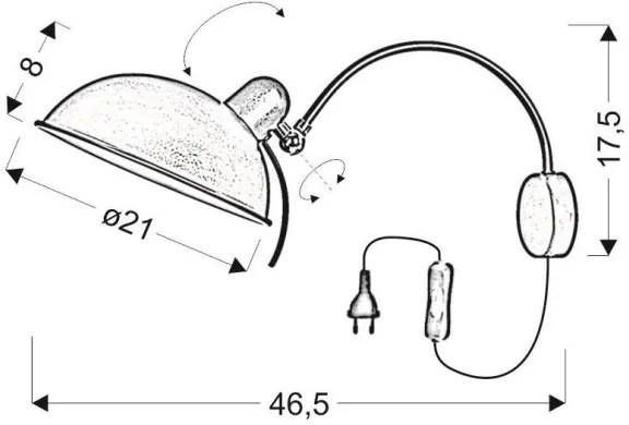 Applique NORA 1xE14/40W/230V