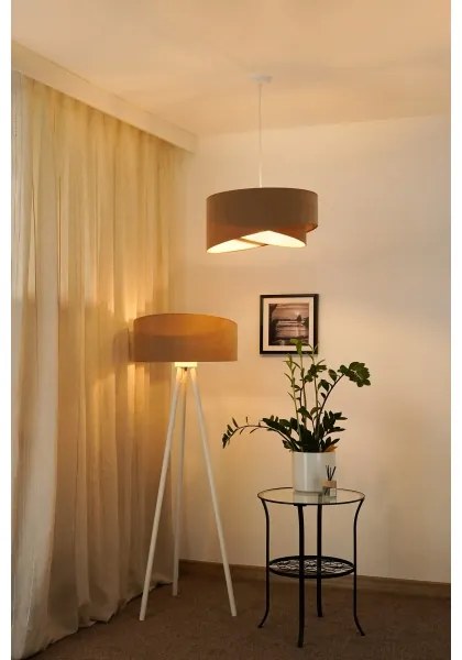Brilagi - Lampadario LED a sospensione con filo LYRA 1xE27/15W/230V marrone/bianco