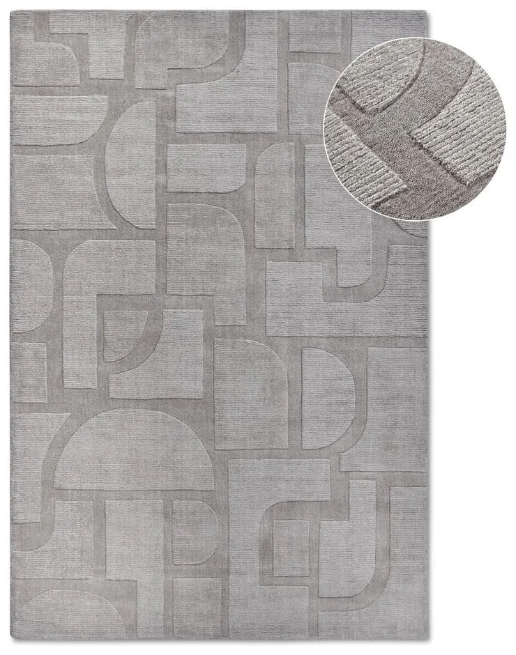Tappeto grigio in lana tessuto a mano 190x280 cm Alexis - Villeroy&amp;Boch