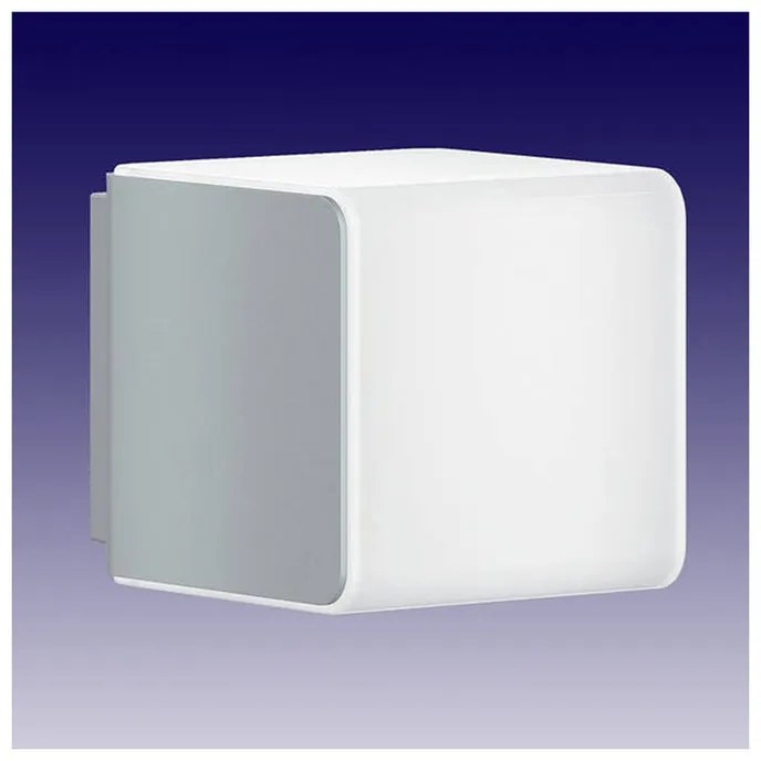 Applique LED moderno da esterno L 830 doppia luce argento IP44, con sensore di movimento luce bianco caldo dimmerabile 502 lumen, STEINEL
