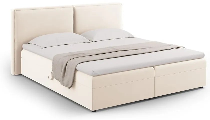 Letto boxspring crema con contenitore 160x200 cm Arendal - Cosmopolitan Design