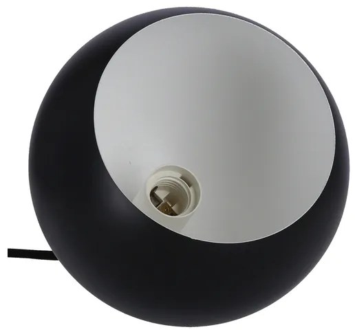 Lampadario a sospensione con filo FLEN 1xE27/40W/230V diametro 20 cm nero