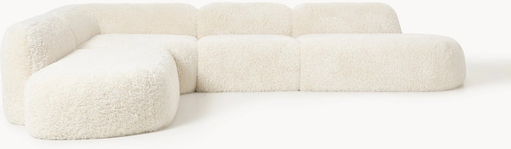 Divano angolare componibile XL in teddy Wolke