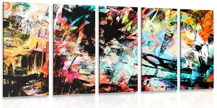 Quadri 5 pezzi – Arte unica di graffiti