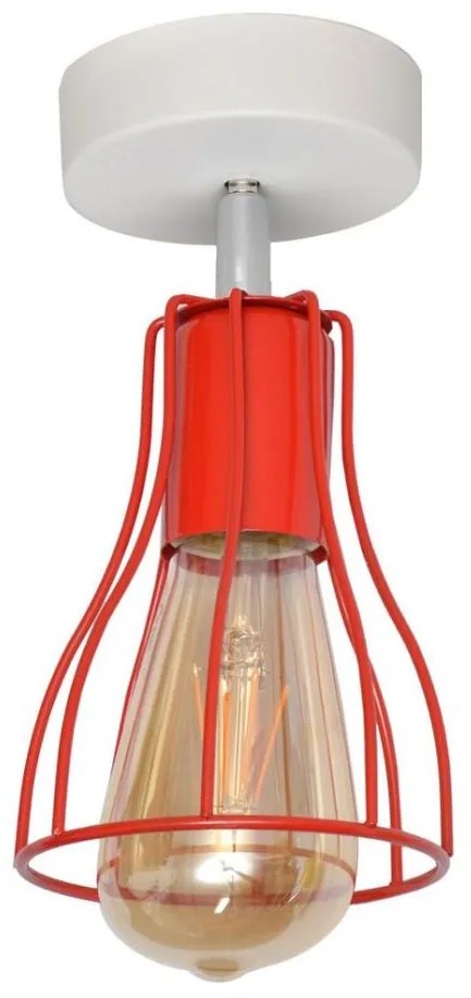 Lampadario fisso TUBE II 1xE27/15W/230V rosso