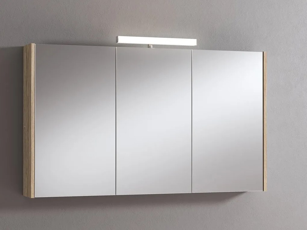 Pensile con luce Akira rovere nabucco L 120 x H 70 x P 15.5 cm