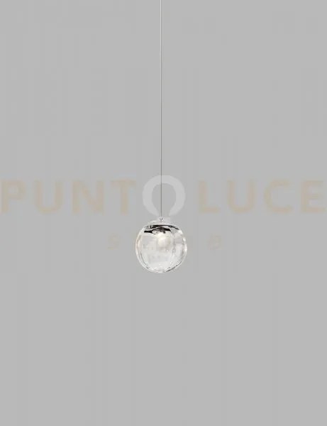 Puppet sospensione 16l cristallo trasparente cromo lucido l22bb led...