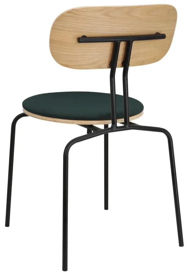 Sedia da pranzo verde scuro-nero Curious - UMAGE