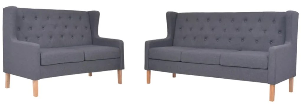 Set Divani 2 Pz İn Tessuto Grigio /