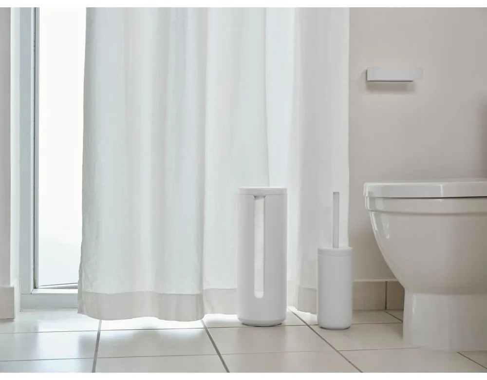 Porta carta igienica bianco in metallo Ume – Zone