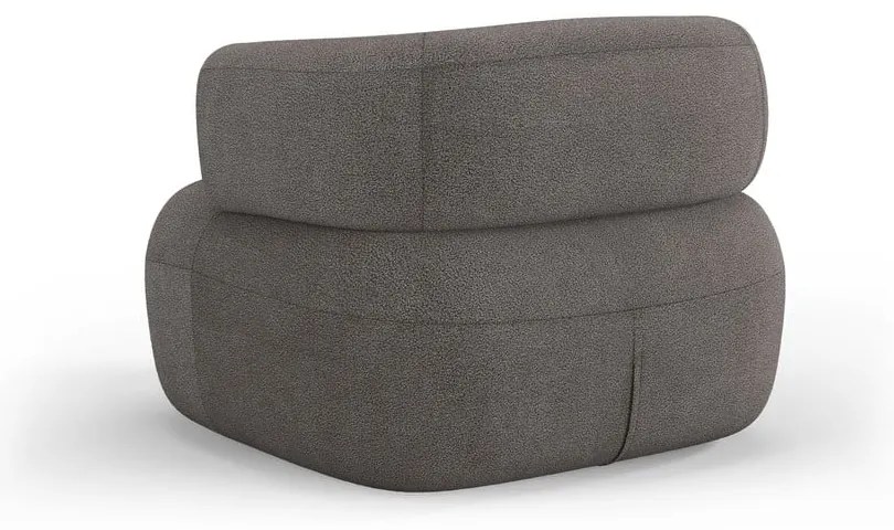 Poltrona grigia in tessuto bouclé Jenny - Micadoni Home