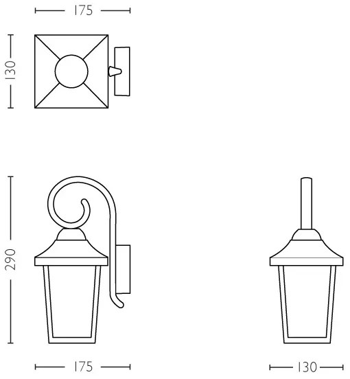 Philips 17236/30/PN - Lampada da esterno MYGARDEN BUZZARD 1xE27/60W/230V