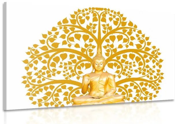 Stampa su tela – Buddha con albero della vita