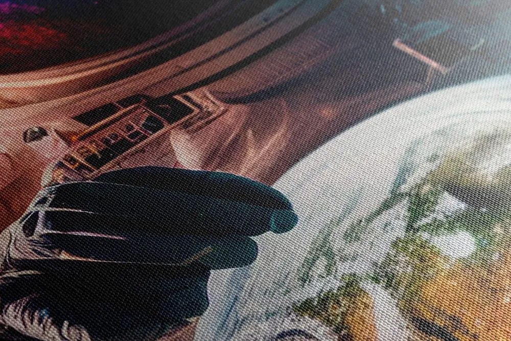 Stampa su tela – Cosmonauta in atmosfera sconosciuta