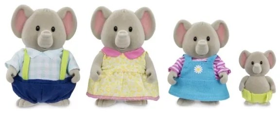 Li'l Woodzeez - Set di miniature OLIPHANT famiglia di elefanti