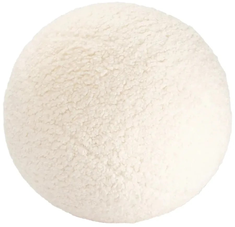 Cuscino per divano da bambini color crema con rivestimento in bouclé Ball – Wigiwama