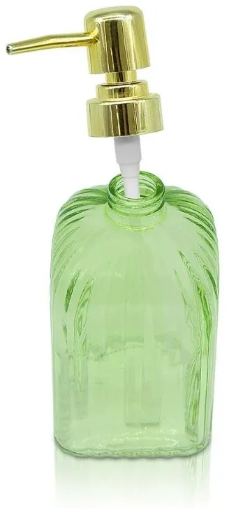 Set 4 pz dispensatore sapone liquido in vetro colorato con capacità 400 ml