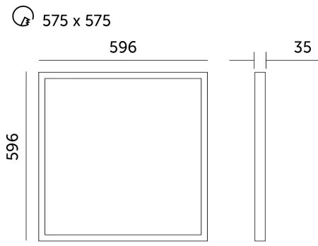 Pannello LED da incasso LED/40W/230V 4000K 60x60 cm