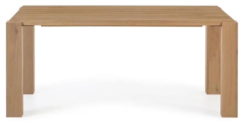 Kave Home - Tavolo Deyanira impiallacciato rovere e gambe in legno massello di rovere 160 x 90 cm
