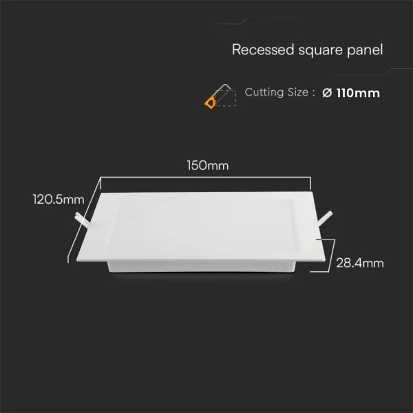 Lampada LED da incasso LED/6W/230V 12x12 cm 3000K bianco