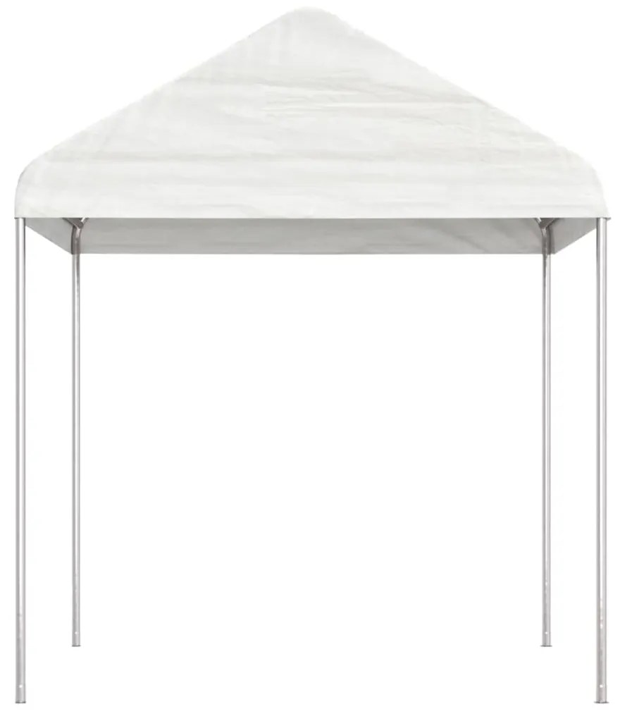 Gazebo con Tetto Bianco 4,46x2,28x2,69 m in Polietilene