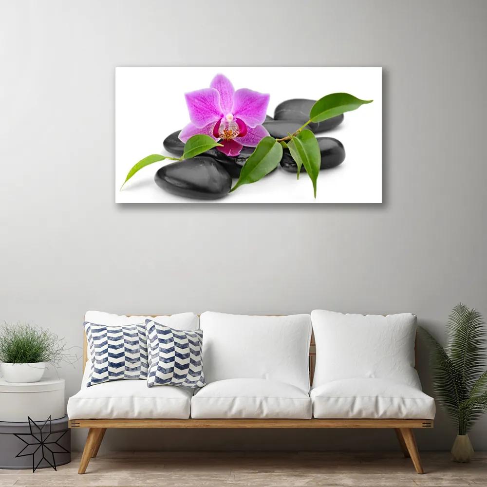 Quadro su tela Arte del fiore dell'orchidea 100x50 cm
